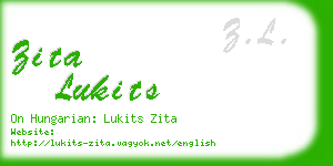 zita lukits business card